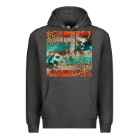 Charcoal Heather Leopard Cowhide Pattern Premium Hoodie - CowCowDesign