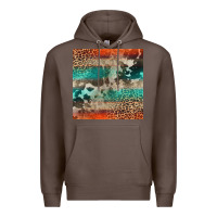 Coffee Leopard Cowhide Pattern Premium Hoodie - CowCowDesign