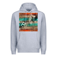 Heather Grey Leopard Cowhide Pattern Premium Hoodie - CowCowDesign