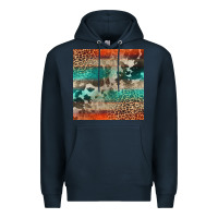 Navy Leopard Cowhide Pattern Premium Hoodie - CowCowDesign