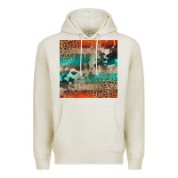 Oatmeal Heather Leopard Cowhide Pattern Premium Hoodie - CowCowDesign