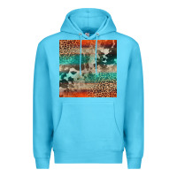 Ocean Blue Leopard Cowhide Pattern Premium Hoodie - CowCowDesign