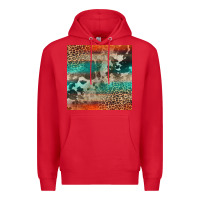Red Leopard Cowhide Pattern Premium Hoodie - CowCowDesign