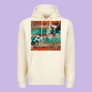 Leopard Cowhide Pattern Premium Hoodie Designed By Cowcowdesign