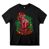 Black christmas rooster Heavy Core Tee - BarkalooDesign