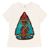 Bone turquoise glitter aztec arrowhead Ladies Tee - Jasminsmagicworld