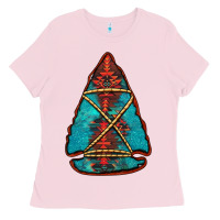 Bubblegum Pink turquoise glitter aztec arrowhead Ladies Tee - Jasminsmagicworld
