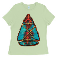 Matcha turquoise glitter aztec arrowhead Ladies Tee - Jasminsmagicworld