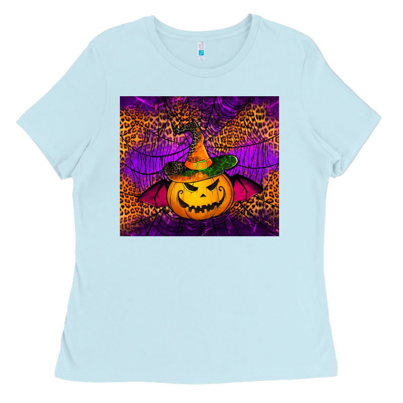 Halloween Jack O'lantern Tumbler Ladies Tee by Jasminsmagicworld | Teevron