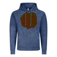 Vintage Denim Christmas Tartan Patch Vintage Hoodie - BundleAndBundleShop