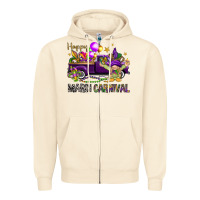 Sandshell Happy Mardi carnival with truck Zipper Hoodie - HowdyJamesFarm