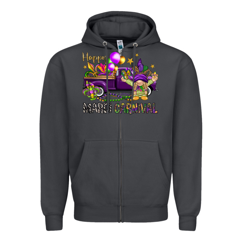 Happy Mardi Carnival With Truck Zipper Hoodie by HowdyJamesFarm | Teevron