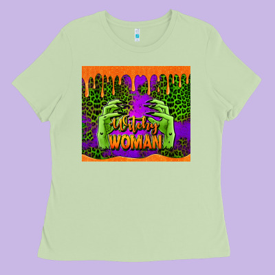 Witchy Woman Halloween Tumbler Ladies Tee Designed By Jasminsmagicworld