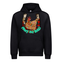Black horseshoe chicken Urban Hoodie - CowhideDigitalArt
