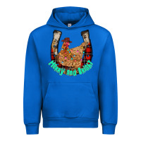 Cobalt horseshoe chicken Urban Hoodie - CowhideDigitalArt