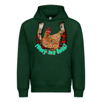 Forest Green horseshoe chicken Urban Hoodie - CowhideDigitalArt
