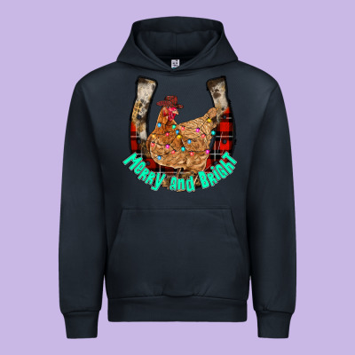 Horseshoe Chicken Urban Hoodie Designed By Cowhidedigitalart