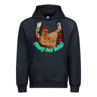 Navy horseshoe chicken Urban Hoodie - CowhideDigitalArt
