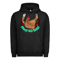 Pigment Black horseshoe chicken Urban Hoodie - CowhideDigitalArt