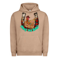 Pigment Burro horseshoe chicken Urban Hoodie - CowhideDigitalArt
