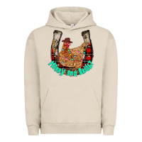 Pigment French Oak horseshoe chicken Urban Hoodie - CowhideDigitalArt