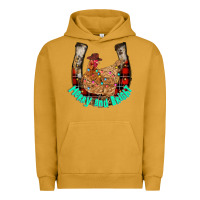 Pigment Peanut Butter horseshoe chicken Urban Hoodie - CowhideDigitalArt