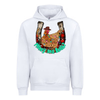 White horseshoe chicken Urban Hoodie - CowhideDigitalArt