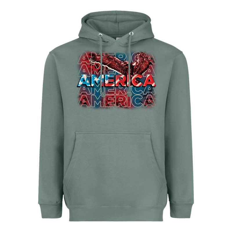 America America America America 4th Of July Heavyweight Hoodie by FaDigitalArtStudio | Teevron