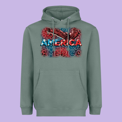 America America America America 4th Of July Heavyweight Hoodie Designed By Fadigitalartstudio