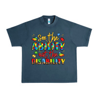 Midnight Navy see the ability not the disability Urban Heavy Tee - LillyAllenDesigns