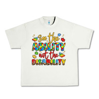 Pistachio see the ability not the disability Urban Heavy Tee - LillyAllenDesigns