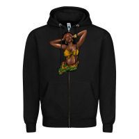 Black Black woman Zipper Hoodie - HowdyJamesFarm