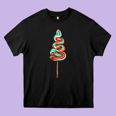 Bluered Lollipop Heavy Core Tee Designed By Adodesignshop