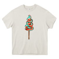 Cream bluered lollipop Heavy Core Tee - AdoDesignShop