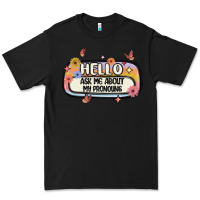 Black ask me about my pronouns Premium Tee - MaliasSmallBusiness