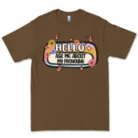 Cacao ask me about my pronouns Premium Tee - MaliasSmallBusiness