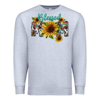 Heather Grey Blessed mom Mother's Day Premium Sweatshirt - FaDigitalArtStudio