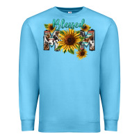 Ocean Blue Blessed mom Mother's Day Premium Sweatshirt - FaDigitalArtStudio