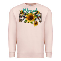 Pale Pink Blessed mom Mother's Day Premium Sweatshirt - FaDigitalArtStudio