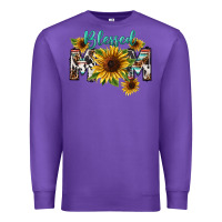 Purple Blessed mom Mother's Day Premium Sweatshirt - FaDigitalArtStudio