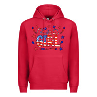 Cardinal all american girl doodle letters Premium Hoodie - CowCowDesign