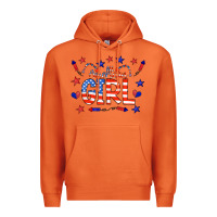 Carrot all american girl doodle letters Premium Hoodie - CowCowDesign