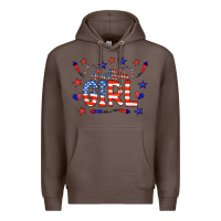Coffee all american girl doodle letters Premium Hoodie - CowCowDesign
