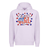 Lilac all american girl doodle letters Premium Hoodie - CowCowDesign