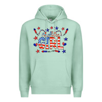 Seafoam all american girl doodle letters Premium Hoodie - CowCowDesign