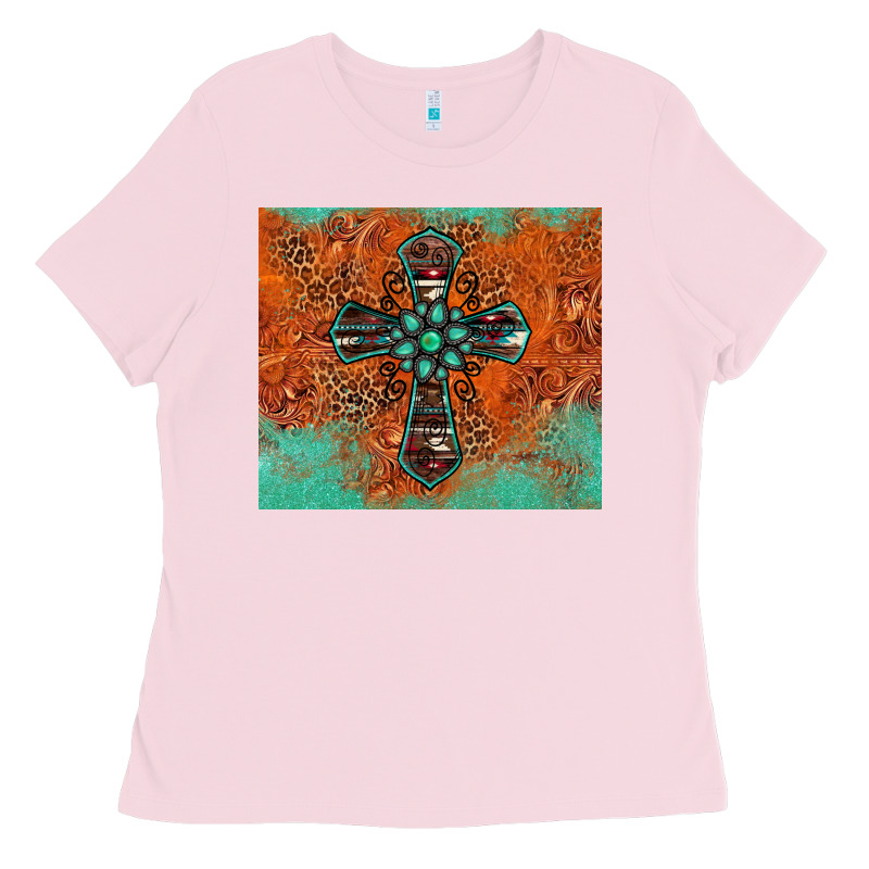 Western Cross Tumbler Ladies Tee by Jasminsmagicworld | Teevron