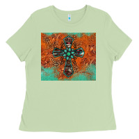 Matcha western cross tumbler Ladies Tee - Jasminsmagicworld