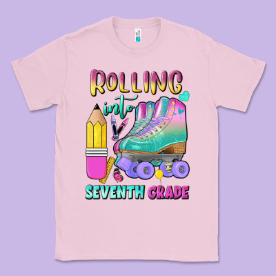 Rolling Into Seventh Grade Classic Tee Designed By Bundleandbundleshop