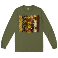 Army Green fall glitter brush strokes Long Sleeve Tee - Bettercallsaul