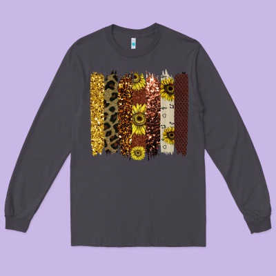 Fall Glitter Brush Strokes Long Sleeve Tee Designed By Bettercallsaul